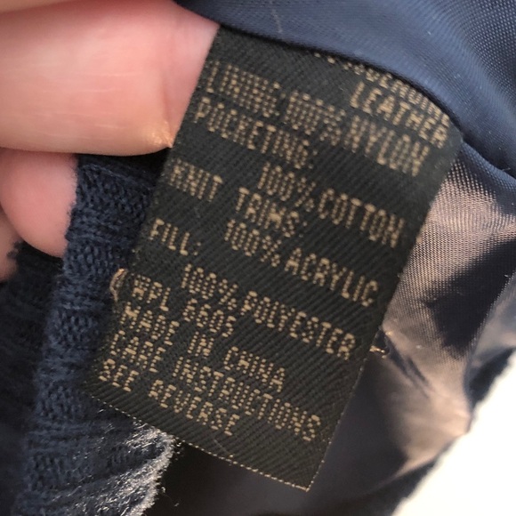 Joe’s Jost Blue and Tan Men's suede leather bomber Jacket LG - Picture 9 of 11